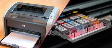 Impressora a jato de tinta ou impressora laser?