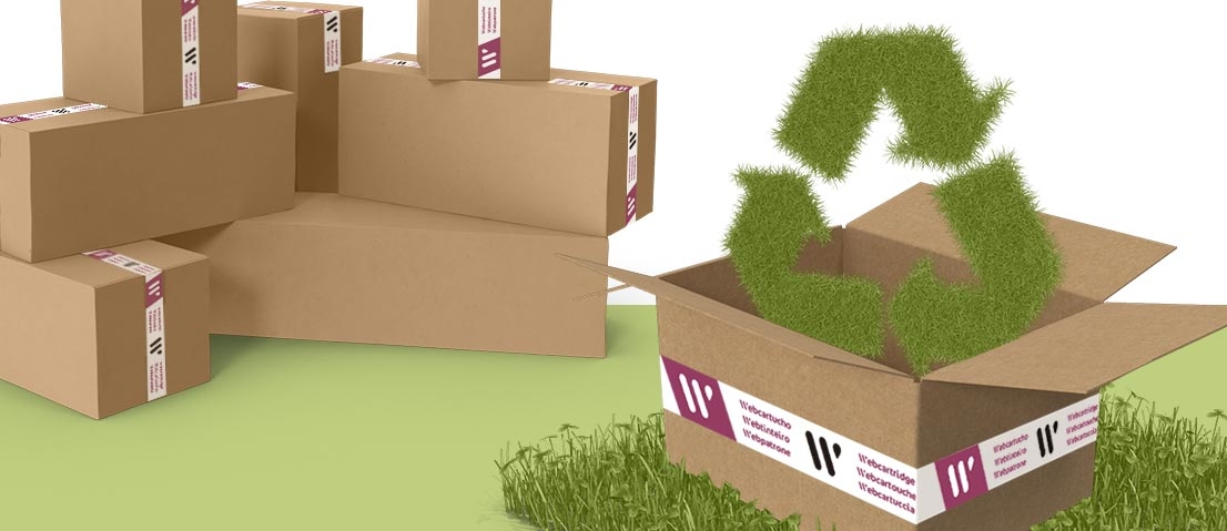 Reutilização de caixas, o primeiro passo do Webcartucho no seu plano de sustentabilidade