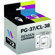 Compatível Canon PG-37/CL-38 Preto/Cor Pack de Tinteiros