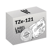 Brother TZe-121 Preto/Transparente Fita para Etiquetadoras Compatível