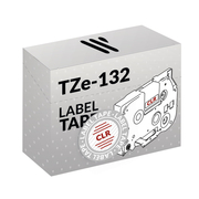 Brother TZe-132 Vermelho/Transparente Fita para Etiquetadoras Compatível