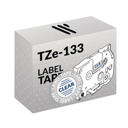 Brother TZe-133 Azul/Transparente Fita para Etiquetadoras Compatível