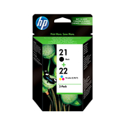HP 21/22 Multicolor Pack Preto/Cor de 2 Tinteiros Original