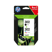 HP 302 Multicolor Pack Preto/Cor de 2 Tinteiros Original