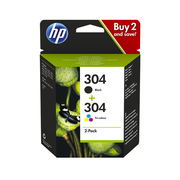 HP 304 Multicolor Pack Preto/Cor de 2 Tinteiros Original