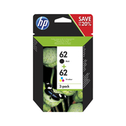 HP 62 Multicolor Pack Preto/Cor de 2 Tinteiros Original