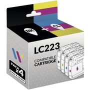 Compatível Brother LC223 Pack de 4 Tinteiros