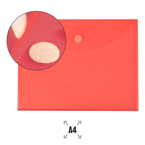Liderpapel A4 Fechamento de Velcro da Pasta de Envelope (Vermelho)