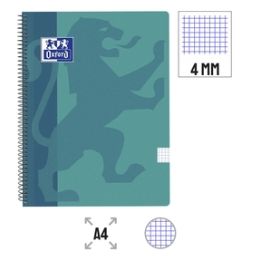 Caderno Oxford A4 Capa plástica 4 x 4 mm (Turquesa)