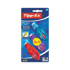 Corretor Tipp-Ex Microtape Twist (Blister 2+1 Pç.)