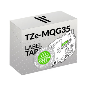  Compatível Brother TZe-MQG35 Branco/Verde