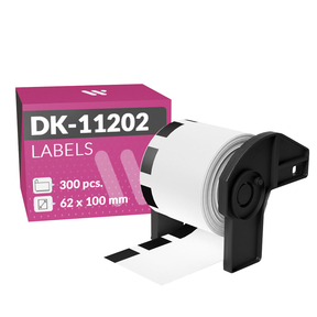 Brother DK-11202 Etiquetas Compatíveis (62,0x100,0 mm – 300 Pç.)
