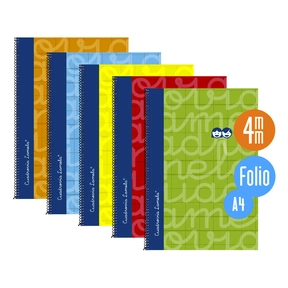 Lamela Caderno Capa Dura /Folio (5 Pcs. Sortido)