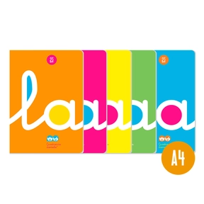 Lamela Caderno Polipropileno / 50 Folhas / A4 (5 Pcs. Sortido)