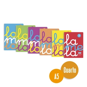 Lamela Caderno Polipropileno A5 6 Unidades Sortidas Fluor