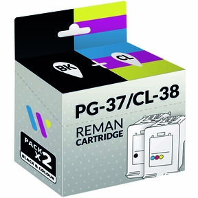 Compatível Canon PG-37/CL-38 Preto/Cor Pack