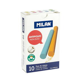 Milan Dustproof Chalk Colours (Caixa 10 Peças)