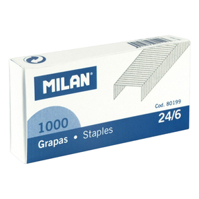 Milan Grampos Galvanizados 24/6 (1.000 Grampos)
