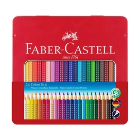 Faber-Castell Grip Lápis de Cor (Caixa Metálica 24 Und.)