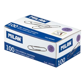 Milan Metal Clips 28mm (Caixa 100 pcs.)