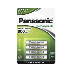 Panasonic AAA 900 mAh Recarregável (4 Und.)