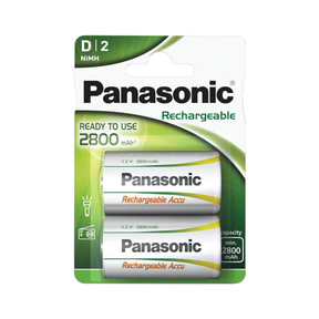 Panasonic D 2.800 mAh Recarregável (2 Und.)