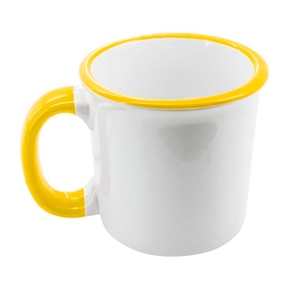 Caneca para Sublimação Nostalgia 300 ml (Amarelo)