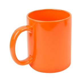 Caneca de Cerâmica Colorida 330 ml (Laranja)