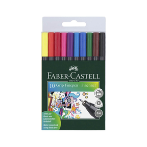 Faber-Castell Grip Finepen (Caixa 10 unidades)