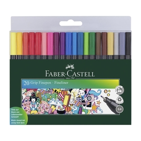 Faber-Castell Grip Finepen (Caixa 20 Unidades)