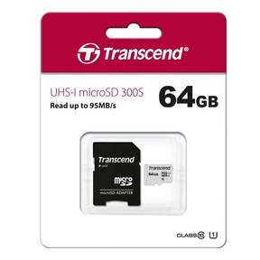 Transcend microSD UHS-I 300S (+Adaptador) 64GB