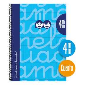 Lamela Caderno de Capa Dura Quarto 4 mm (Azul)