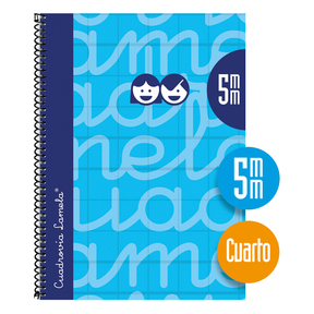 Lamela Caderno de Capa Dura Quarto 5 mm (Azul)
