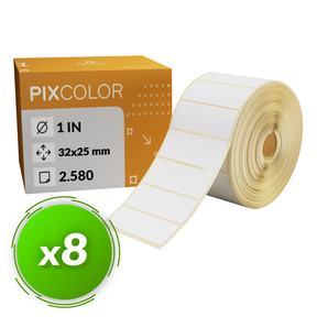 PixColor Desk Labels 32x25 Etiquetas térmicas (Pack 8)