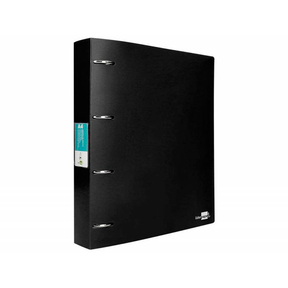 Liderpapel A4 File Keeper - 4 Anéis (Preto Opaco)