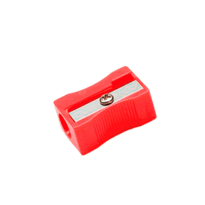Afiador de lápis de plástico simples (vermelho)